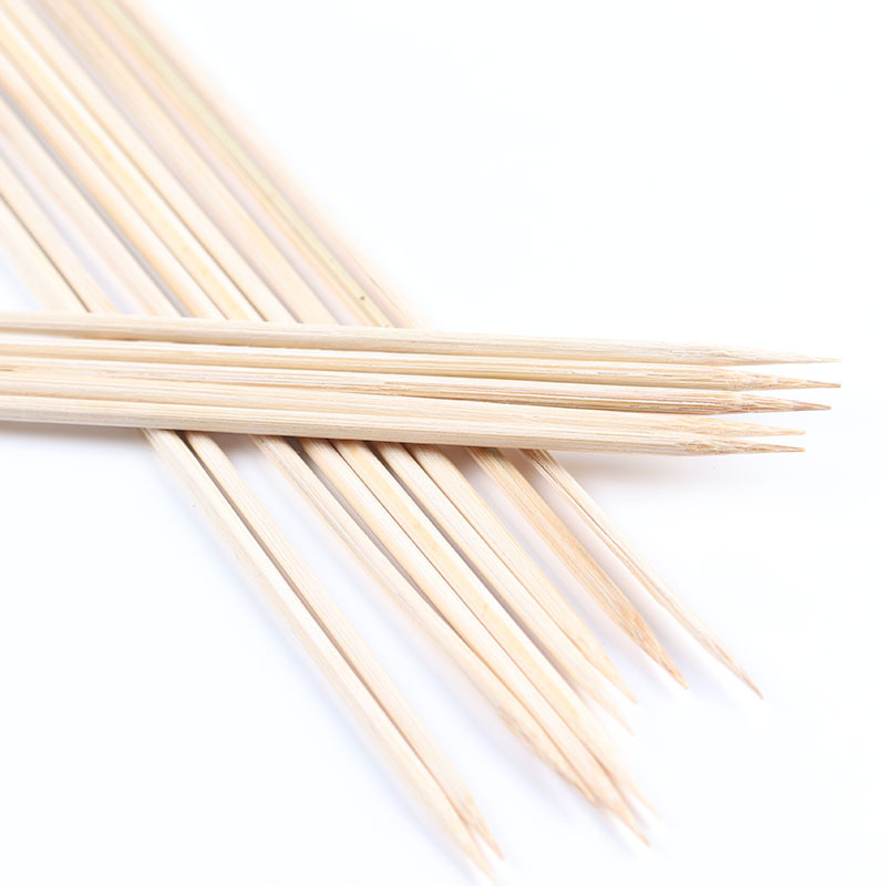 Palo de bambú herramientas de barbacoa desechable palo de barbacoa pinchos de carne aguja palo de bambú suministros de barbacoa palo de bambú palo de maíz palo redondo palo