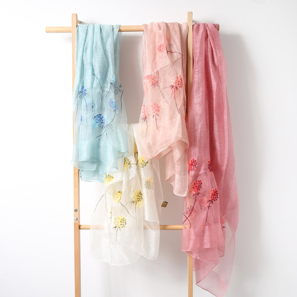 Silk summer thin scarf