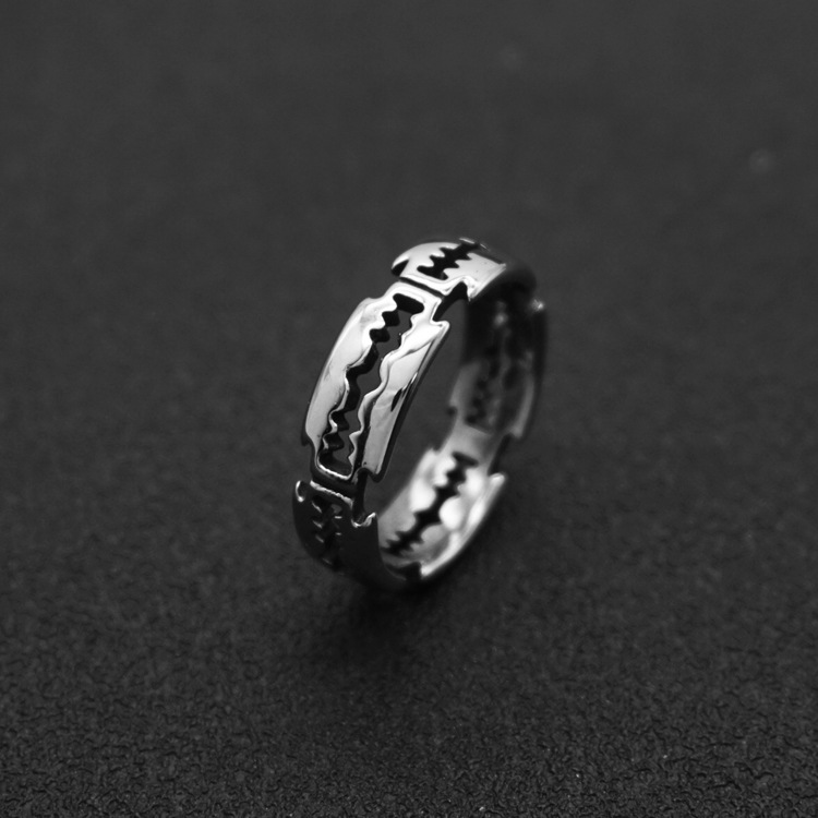 Punk Cool Style Solid Color Stainless Steel Unisex Rings display picture 3