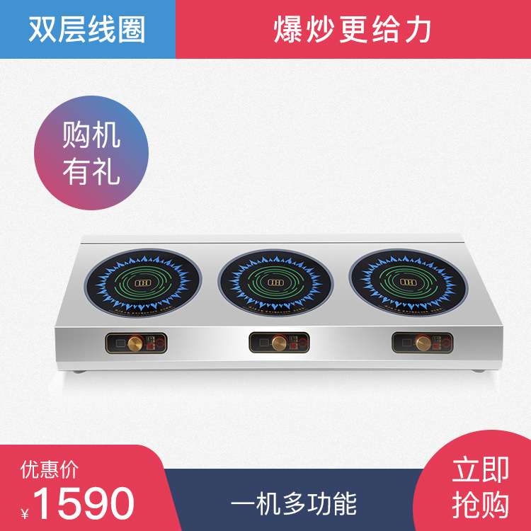 Manufactor Direct selling commercial Radiant-cooker Convection Oven Long Electromagnetic furnace Two Cookers Stove