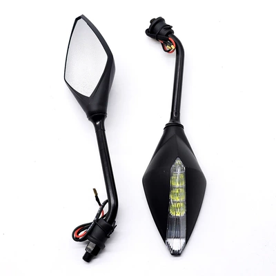 Motorcycle rearview mirror with light Car mirror