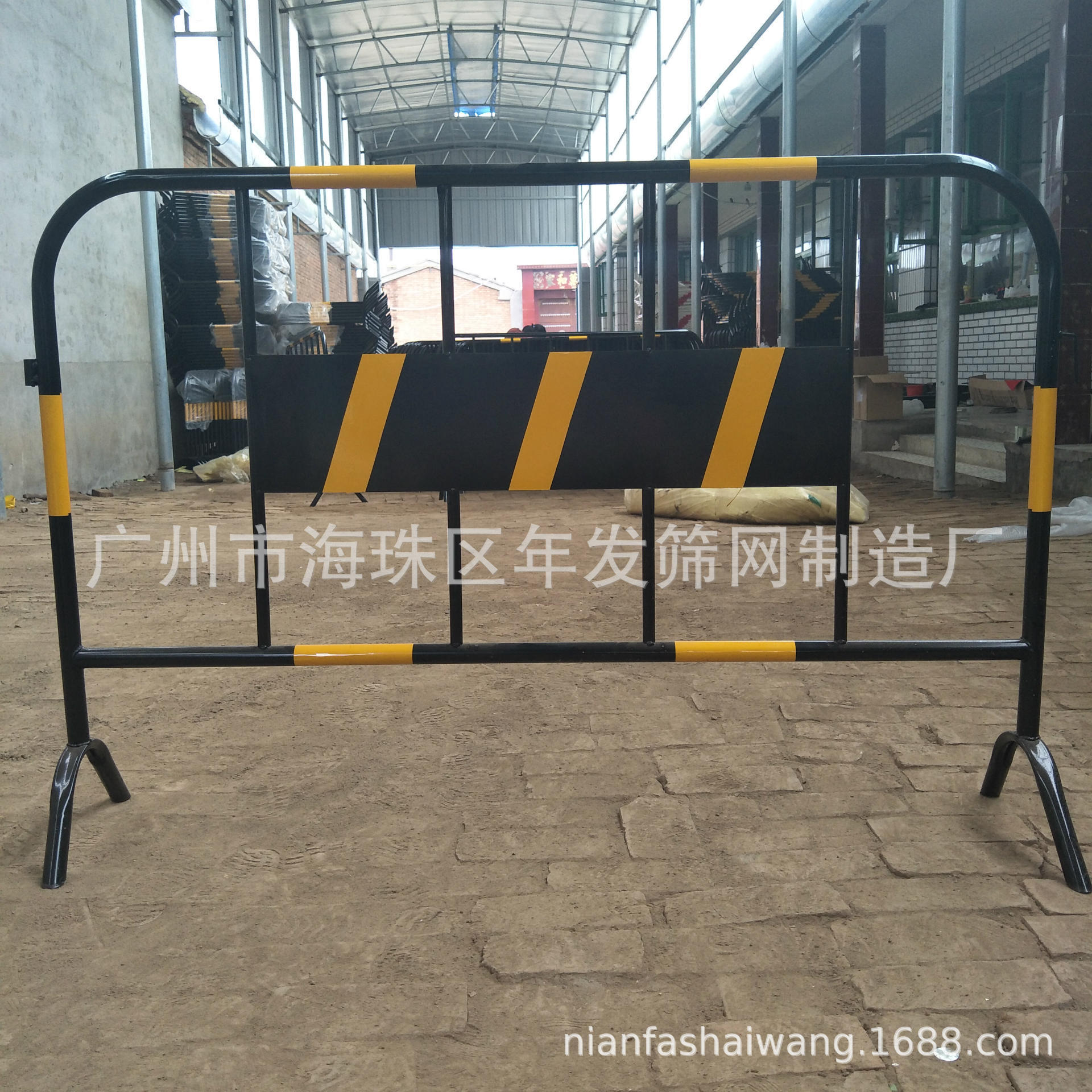 广州 佛山现货供应黄黑带板铁马 中国铁建铁马 常规带板铁马护栏