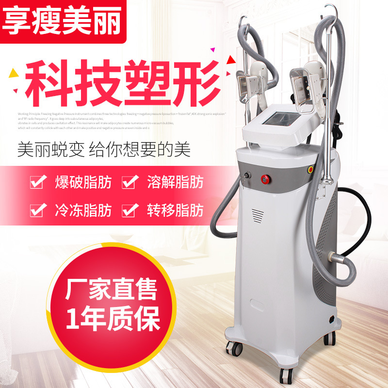 双头负压冷冻40K爆脂仪减瘦肥身塑形机RF射频美容院美体仪器厂家|ms