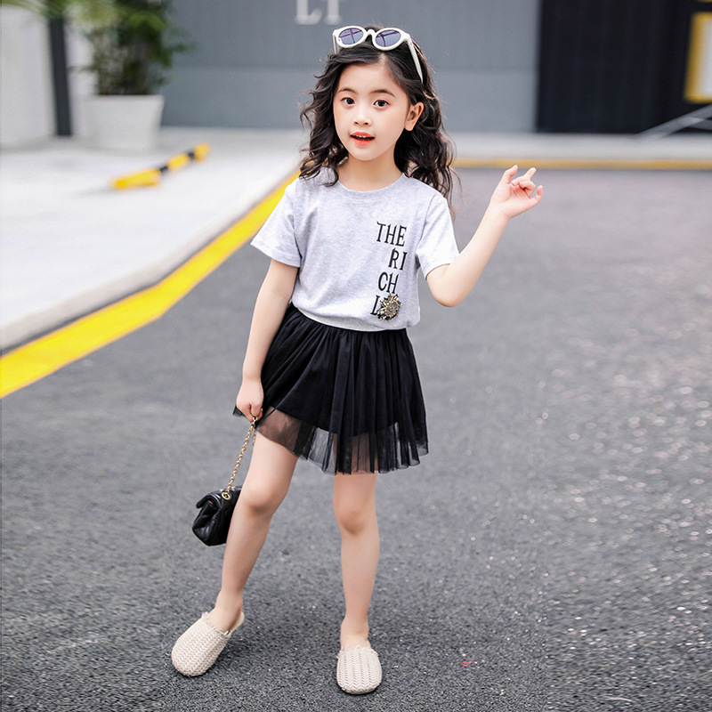 2019春夏季新款韩版童装短袖t恤女童纯棉潮外贸上衣一件代发夏装|ru