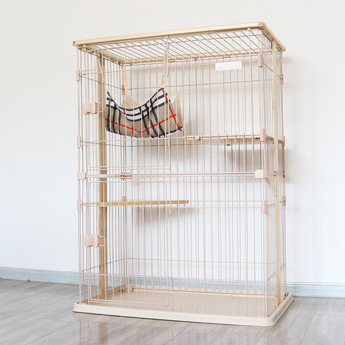 Self-produced and sold multi-color optional cat cage wooden cat villa cat walk style large double-layer four-layer home cat cage