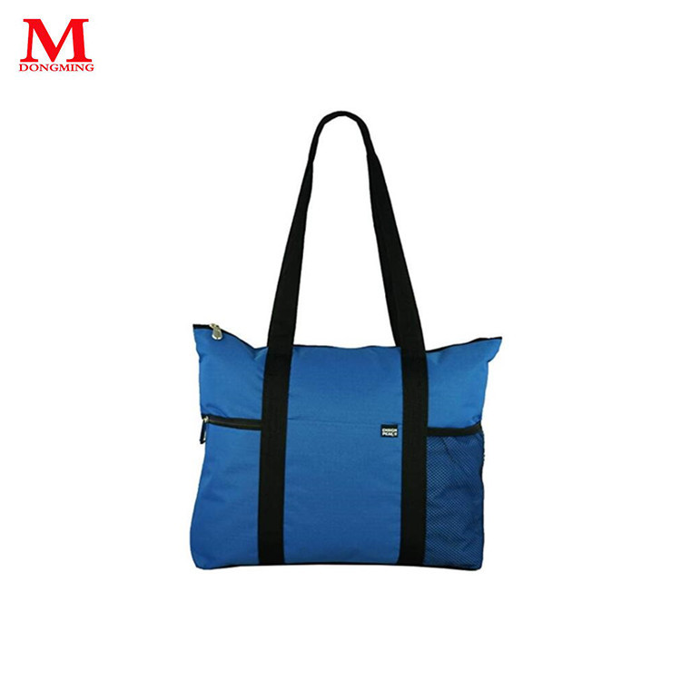 工厂定制防水多功能折叠手提购物袋两侧网袋环保超市牛津布妈妈包