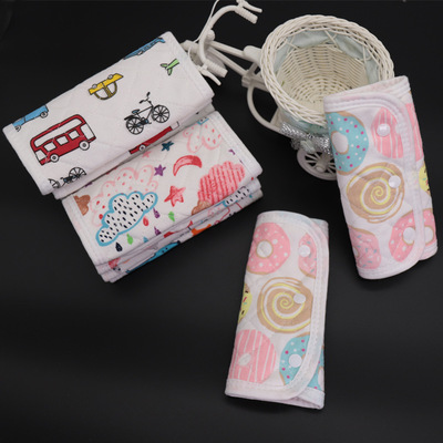 2020 Two-sided Cartoon straps Saliva towel baby Haversack Package 3 cotton material Saliva towel Infants Suck in