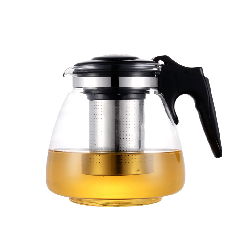 Multi-especificación de gran capacidad 900ML agua hirviendo cerveza de vidrio flor tetera juego de té imprimible logo regalo hotel