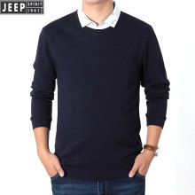 JEEP SPIRIT2019秋季新款男士衬衫领长袖T恤3361