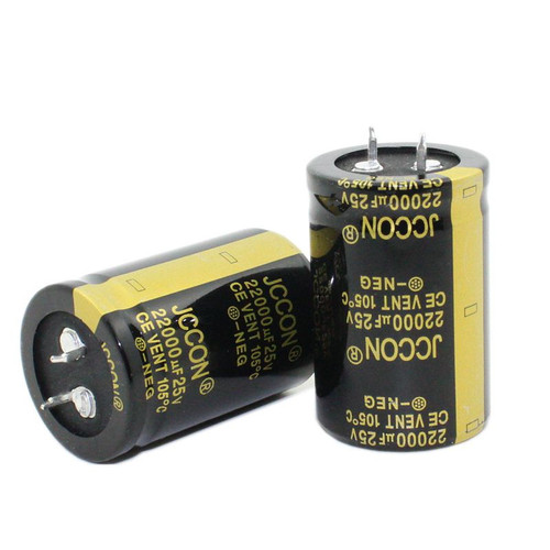 25V 22000uF JCCON black gold audio power amplifier brand new aluminum electrolytic capacitor 30x45