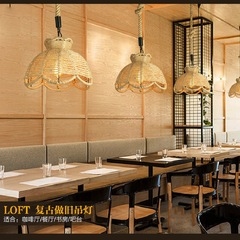 Retro-style industrial flower shop decoration macrame pendant light creative American country restaurant coffee shop bar bar counter single headed