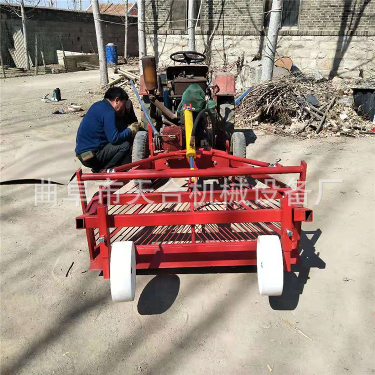 自走式拖拉机带挖蒜机 高效单行大蒜收获机 天合新型收蒜机
