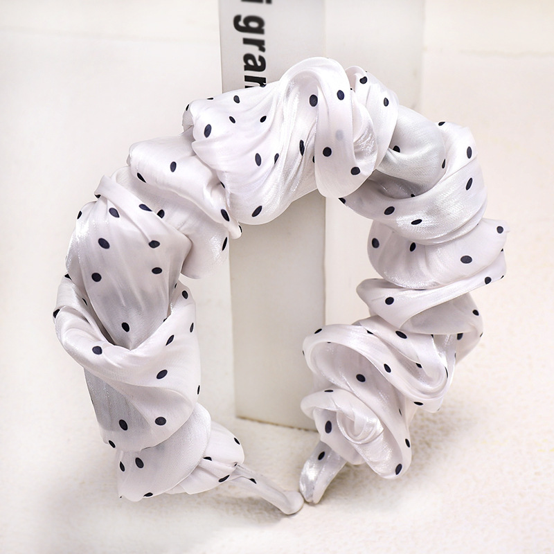 Korean Folds Wave Point Hairband Fashion Headband Jewelry Wholesale Nihaojewelry display picture 9