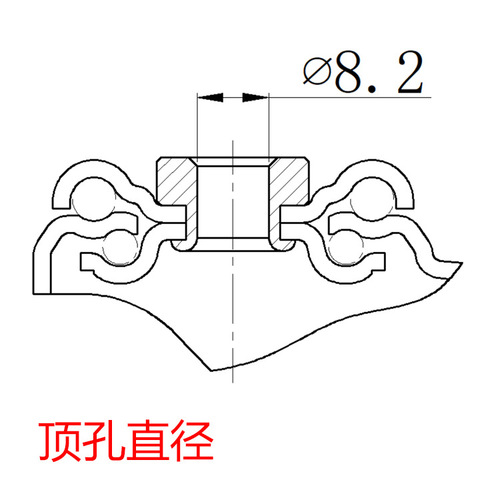2-inch 2.5-inch 3-inch 4-inch TPR rubber silent lightweight swivel furniture medical shelf hole top sweeping machine wheel