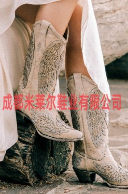外贸新款女圆头欧美女式皮靴时装靴增高粗跟女鞋大码womens boots|ru
