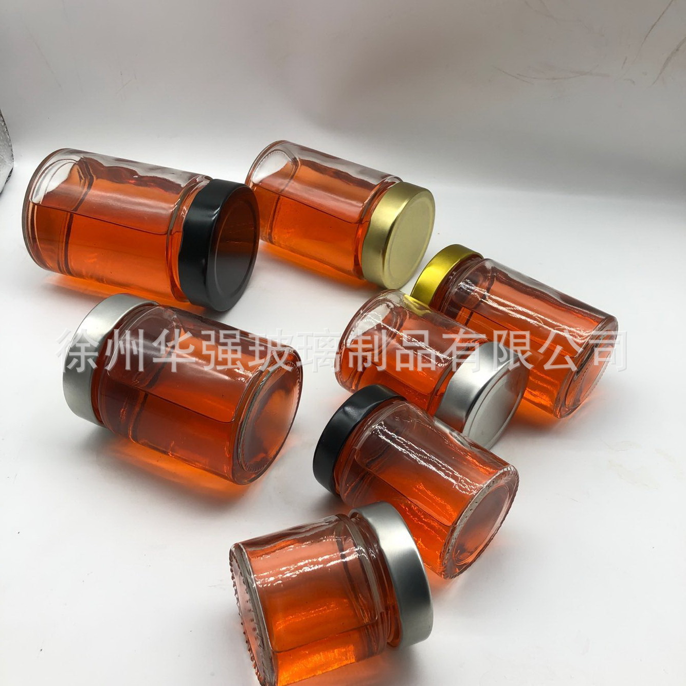 厂家定制 玻璃酱菜瓶 塑料高盖蜂蜜瓶 圆形辣酱瓶子 膏滋包装瓶