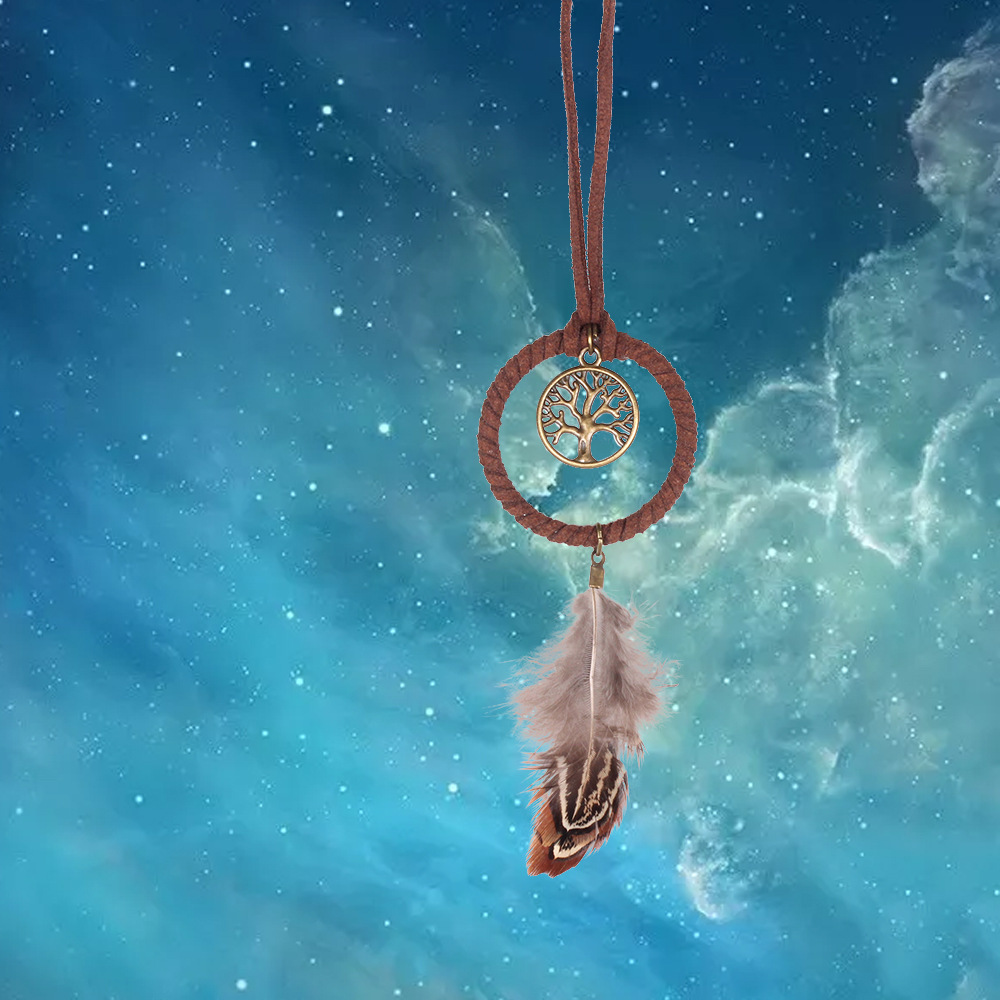 Dreamcatcher Wind Chime Vintage Primitive Car Ornament Creative New Amazon Metal Feather Tassel Keychain