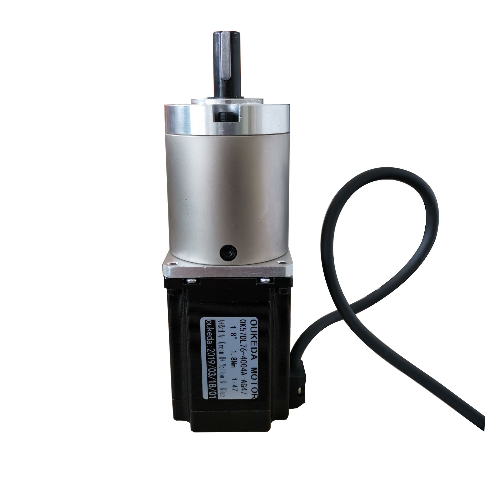 57行星减速步进电机 机身76MM 速比47 57齿轮减速电机