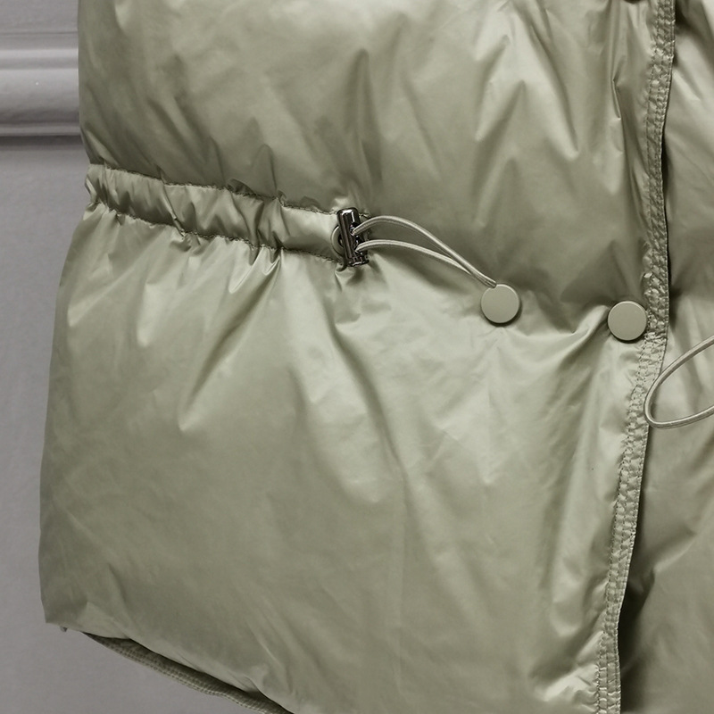 New Winter Clothes 2021 down Jacket Vest Stand Collar Double Breasted Short Waist-Slimming Thin Slim Jacket  off-Season in Puffer Coats