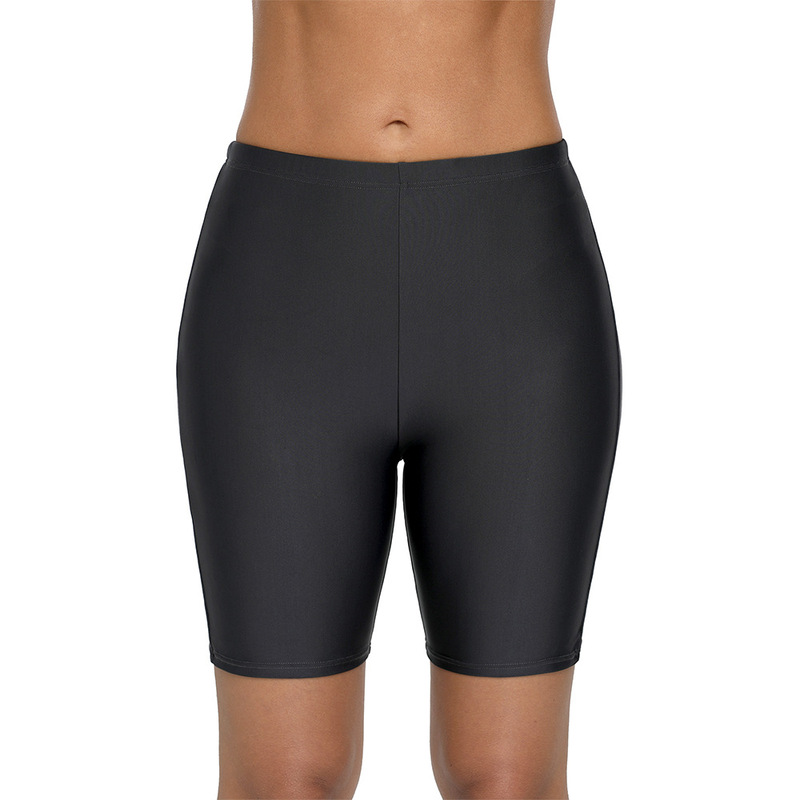 Matrix European and American Women's Beach Pants High Waist Solid Color Basic boxer shorts Single-piece conservative hot spring swimming trunks Matrix European and American Women's Beach Pants High Waist Solid Color Basic boxer shorts Single-piece conservative hot spring swimming trunks