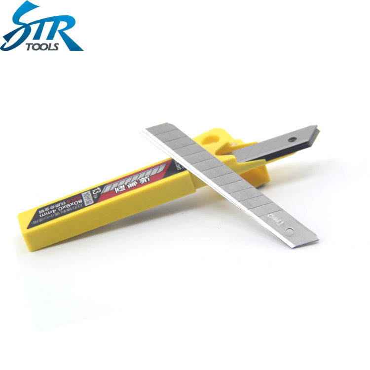 汽车贴膜工具裁膜替换刀片 得力裁纸刀片 小号 美工刀片 10片/盒