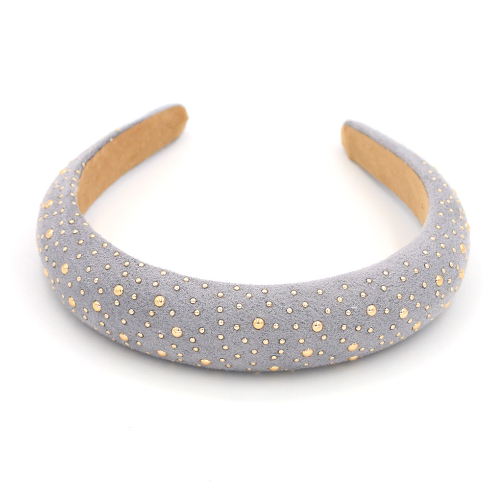 Bronzing Starry Headband For Women Hairpin Sponge Simple Headband Suppliers China display picture 1