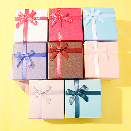 Colorful multi-color pink bow gift box watch box jewelry box gift packaging box custom box gift bag packaging box