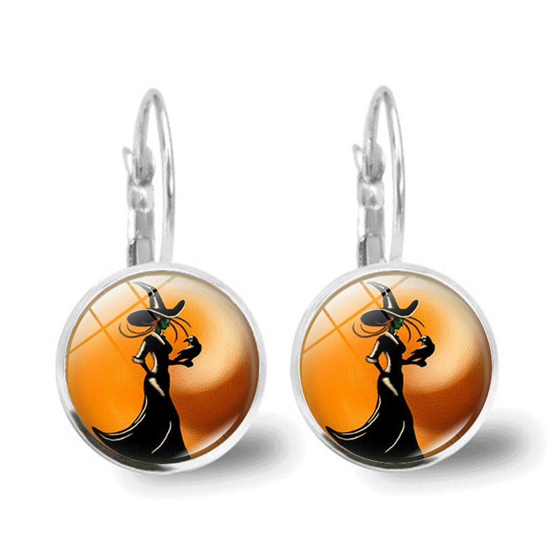 Halloween Witch Earrings, Women's Simple And Versatile Time Jewel French Ear Hook Accessories_voghion.com
