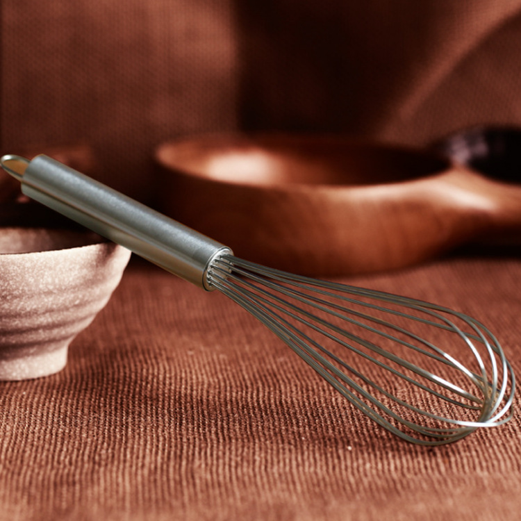 Herramientas para hornear Manual Doméstico batidor de huevos licuadora de mano 201 de acero inoxidable de 6 hilos dispensador de crema de 10 pulgadas