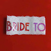 Manufacturer directly provides BRIDE to be be white white lace flashing laser paper etiquette band single party shoulder strap
