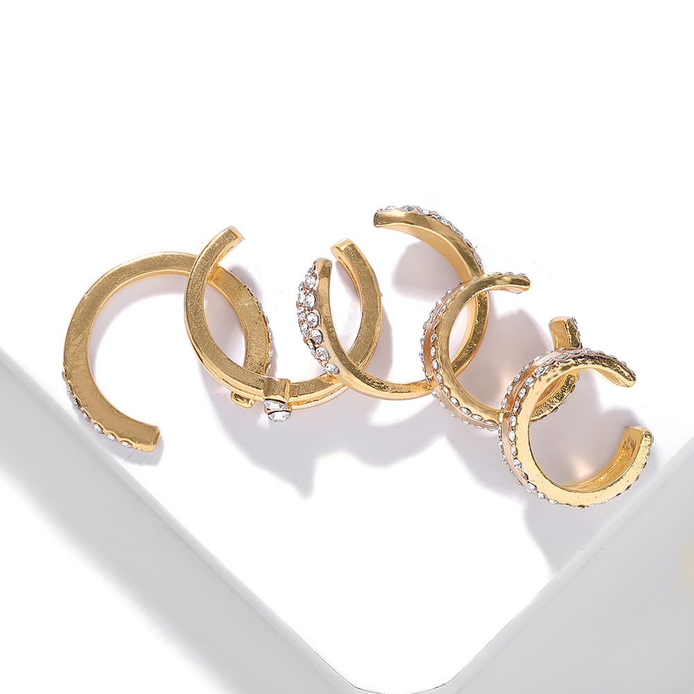 2019 Koreanischer Neuer Stil Trend Ige Legierung Diamant Ring Mode All-match-ring Armband Jiaqi Schmuck Spot Großhandel display picture 5