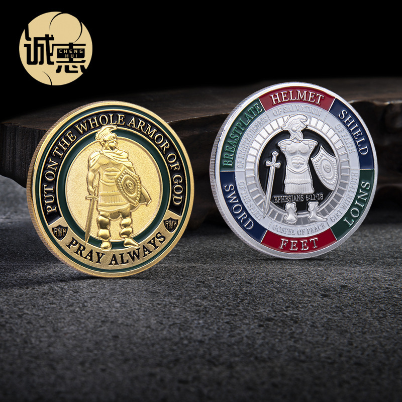Manufacturers high-grade commemorative coin production color paint Metal Knight commemorative coin relief foreign trade commemorative coin production Manufacturers high-grade commemorative coin production color paint Metal Knight commemorative coin relief foreign trade commemorative coin production