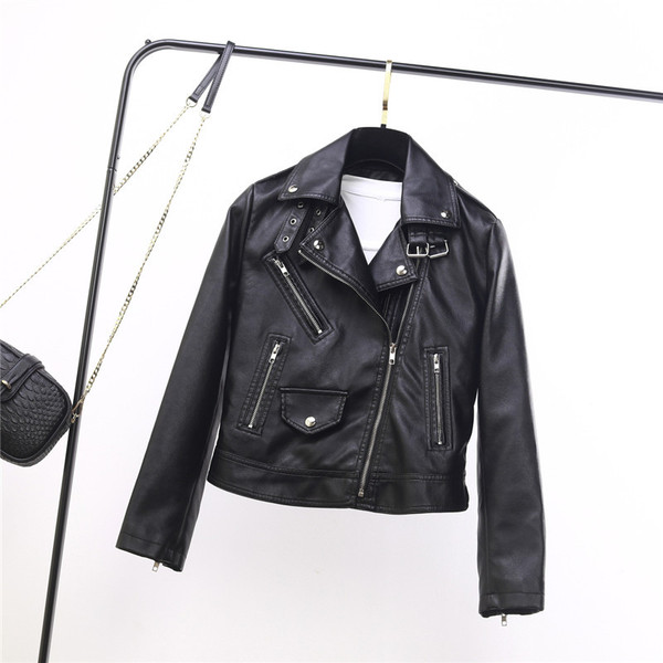 Autumn short polyurethane jacket