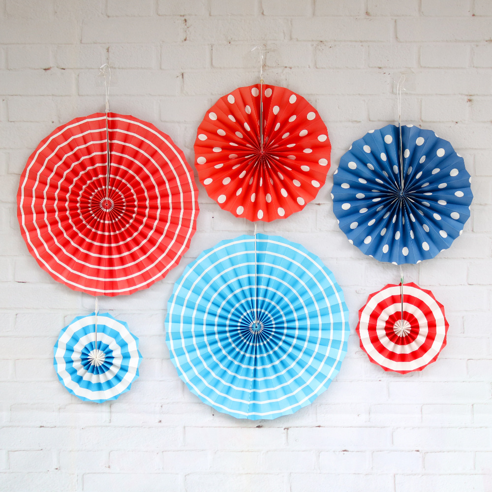 red and blue polka dots