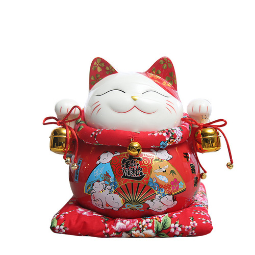 Lucky cat large ornaments piggy bank store opening gift home ornaments creative gifts ceramic crafts