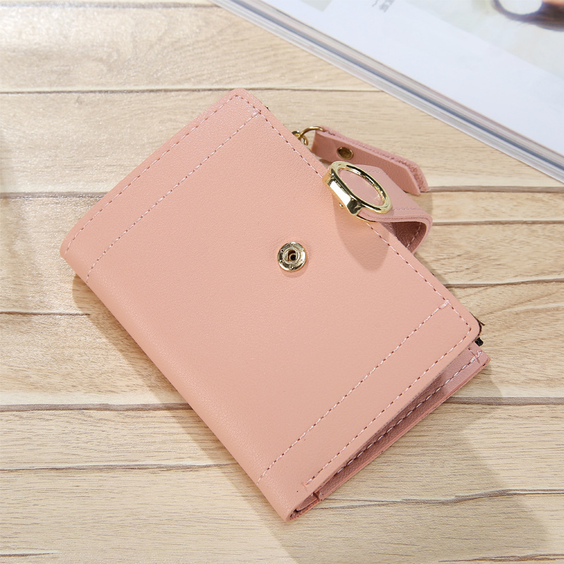 Women's Solid Color Pu Leather Magnetic Buckle Wallets display picture 5