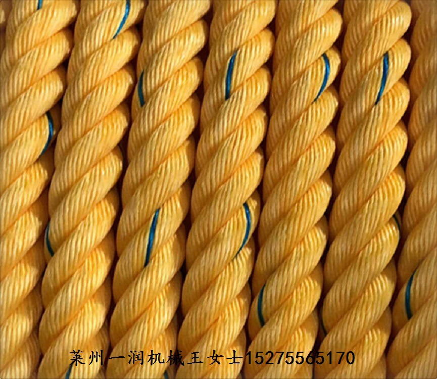 莱州一润机械供应PPPE亚麻丝 生蚝索 紫菜海带韩国缆绳拉丝机设备