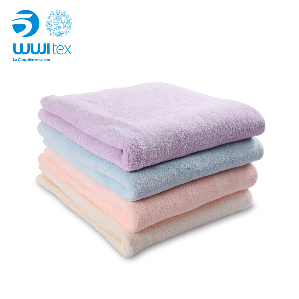 WUJI Manufactor Direct selling Superfine fibre Coral towel Super soft Don't fall Maoyujin Wrap chest wholesale