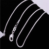 Silver chain, fashionable necklace, European style, 1mm