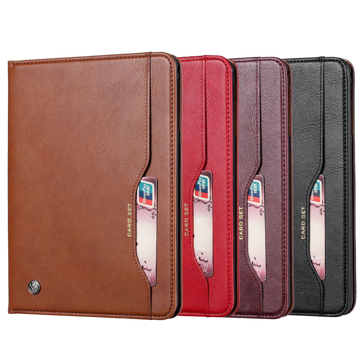 Funda de cuero adecuada para Samsung TabA8T290/T295, funda protectora para teléfono con ranuras para tarjetas, estilo empresarial, venta directa de fábrica.