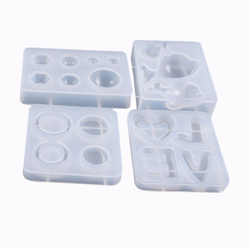 Poppy diy crystal glue mold irregular earring pendant dolphin love jewelry ring silicone mold