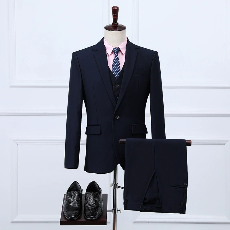 Комплект для отеля, классический костюм в обтяжку, slim fit, 3 предмета