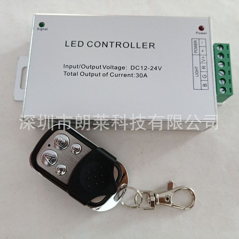 LED controller wireless RF 4 key controller RGB colorful light bar remote control 30A/360W/720W