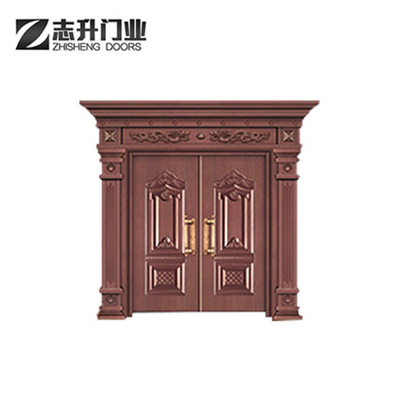 厂家定做 永康鹏程万里双开门高档非标大门 四川豪华仿真铜大门|ms
