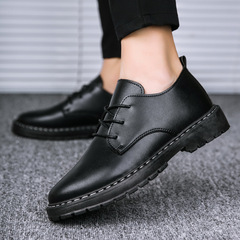 春秋季男鞋新款休閒鞋學生潮鞋男小皮鞋板鞋子男防水馬丁靴低幫鞋