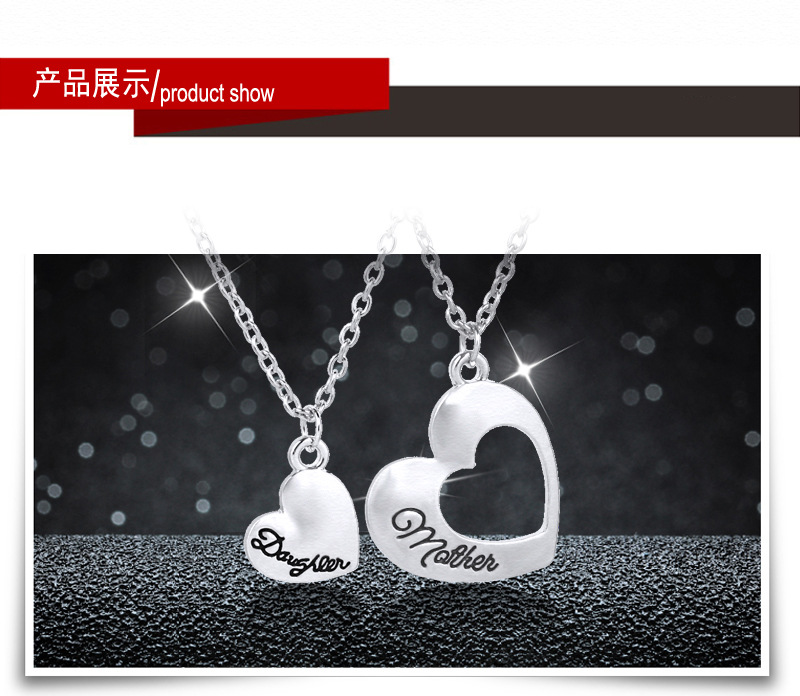 Hot Mother Daughter Motheru0027s Day Hollow Love Pendant Necklace wholesale nihaojewelry