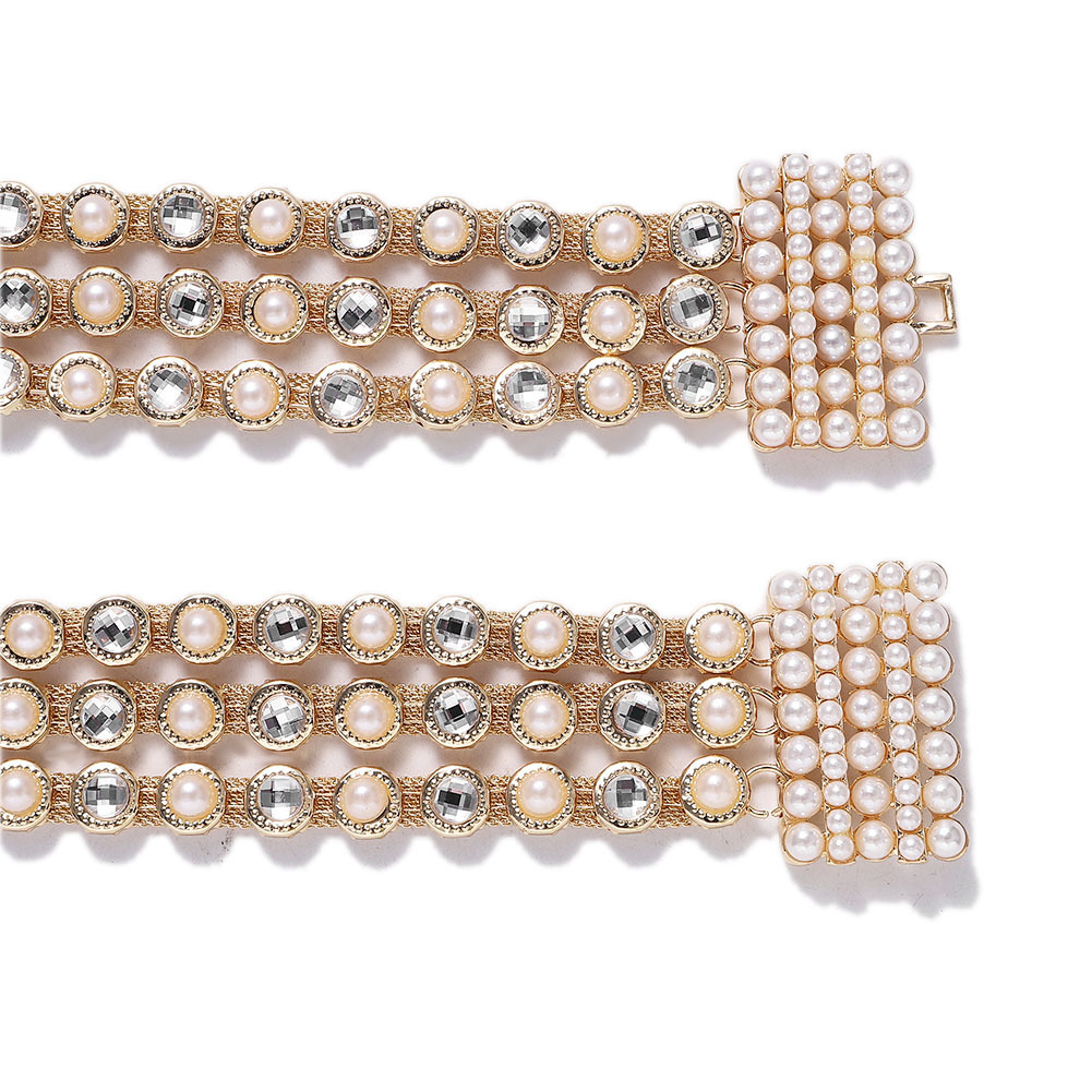 Alloy Pearl Rhinestone Belt Temperament Metal Waist Chain Belt Creative Jewelry Accessories display picture 10