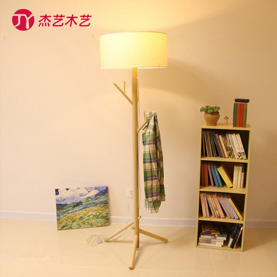 【杰艺】木艺灯饰批发 客房卧室装饰灯具/新枫桦落地灯/小清新式|ms