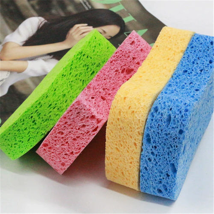 Губка для мытья посуды протирать натуральную древесную массу хлопчатобумажная губка кухонная щетка чаша тряпка Двусторонняя губка для удаления масла блок