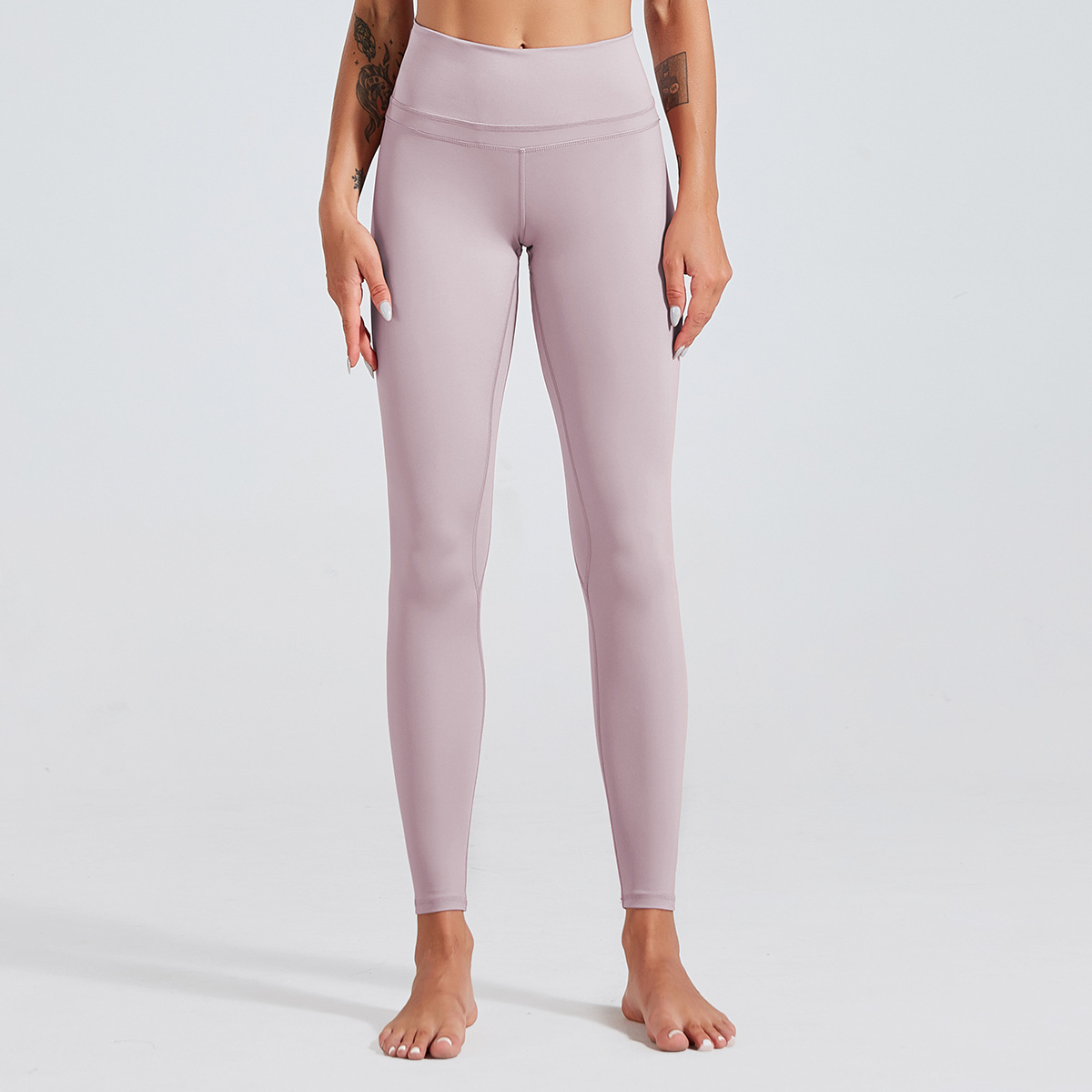 double-sided nylon solid color sports yoga pants  NSLX20271